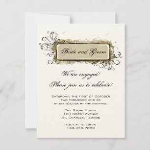 Invitation Abstraite Floral Engagement Party