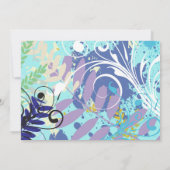 Invitation ABSTRAITE FLORAL STAR Turquoise (Dos)
