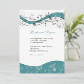 Invitation abstraite florale et de remous - (Debout devant)