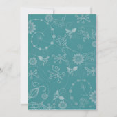 Invitation abstraite florale et de remous - (Dos)