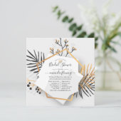 Invitation Abstraite Géométrique Exotique Tropicale Douche Vi (Debout devant)