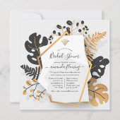 Invitation Abstraite Géométrique Exotique Tropicale Douche Vi (Devant)