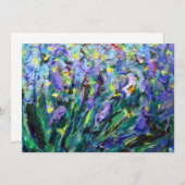 Invitation Abstraite "Irises" (Devant / Derrière)