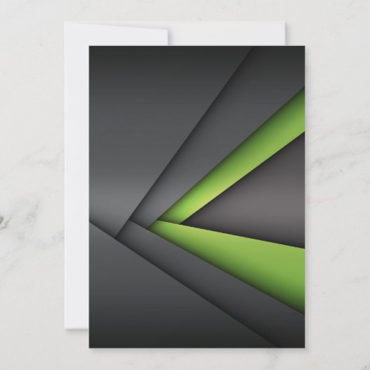 Invitation Abstraite Lime Green Black Boys Bash fête d'annive (Dos)