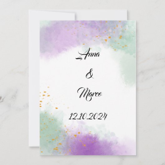 Invitation abstraite mariage (Dos)