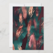 Invitation Abstraite mariée rose pâle foncé en cuivre (Dos)