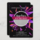 Invitation Abstraite Mauve (Devant / Derrière)