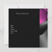 Invitation Abstraite Noir Prune Violet pour 30e An (Dos)