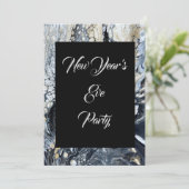 Invitation Abstraite noire audacieuse (Debout devant)