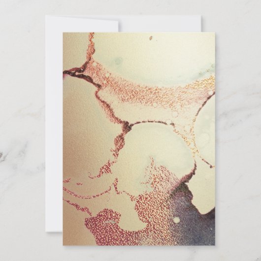 Invitation *~* Abstraite Parties scintillant d'huile d'or Mar (Dos)