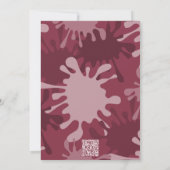 Invitation Abstraite peinture plaque rouge Art Anniversaire (Dos)