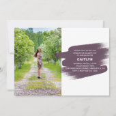 Invitation Abstraite Peinture Strokes 2025 Photo Graduation P (Dos)