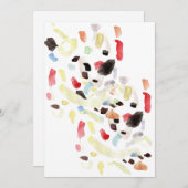 Invitation Abstraite Plate Moderne Colorée (Devant / Derrière)