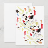 Invitation Abstraite Plateaux Colorés Modernes (Devant / Derrière)