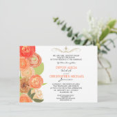 Invitation Abstraite Ranunculus Automne Fleurs Mariage Invita (Debout devant)