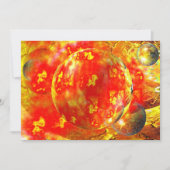 Invitation Abstraite rouge numérique (Devant)