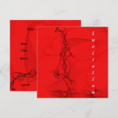 Invitation abstraite rouge pour toute fête (Devant / Derrière)