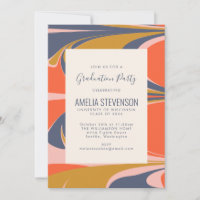 Abstraite Swirl Retro Colorful Mood Graduation Par