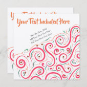 Invitation Abstraite unique par LH (Devant / Derrière)