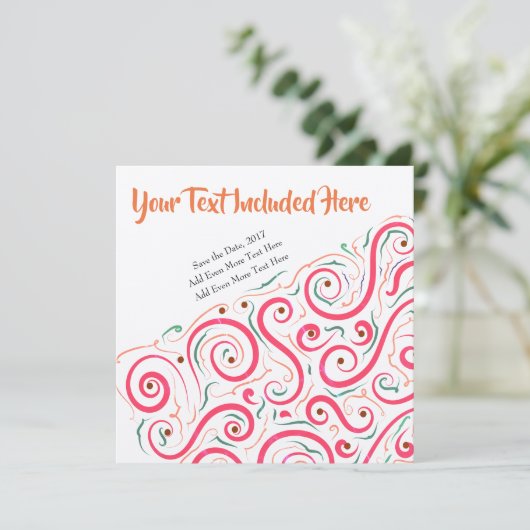 Invitation Abstraite unique par LH (Debout devant)