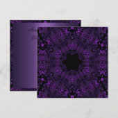 Invitation abstraite violette pour fête d'annivers (Devant / Derrière)