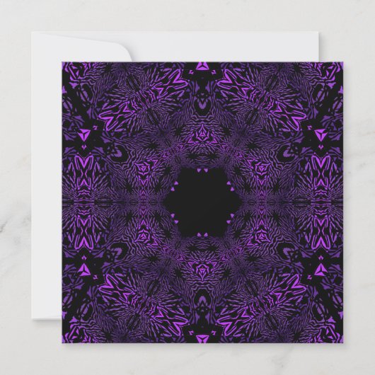 Invitation abstraite violette pour fête d'annivers (Devant)