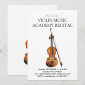 Invitation Académie de musique de violon Récital spécial (Devant / Derrière)