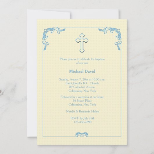 Invitation Accents Bleus (Devant)