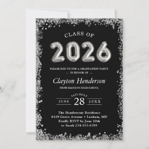 Invitation Accents de paillettes sophistiqués pour la fête de