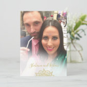 Invitation Accents or Mariage coloré Moderne (Debout devant)