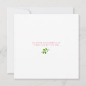 Invitation Accents or rose floral Baby shower de script Invit (Dos)