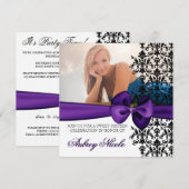 Invitation Accentué de damas bitumineux [pourpre] (Devant / Derrière)