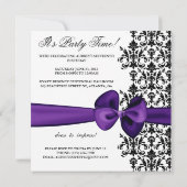 Invitation Accentué de damas bitumineux [pourpre] (Dos)