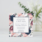 Invitation Accepter le Mariage de motifs floraux | Marine Bou (Debout devant)