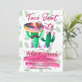 Invitation Accès de taco une partie de fiançailles de partie (Debout devant)