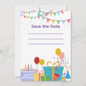 Invitation Accessoires de Fête Colorés (Devant)