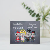Invitation Accessoires de mariés de mariage de zombies person (Debout devant)