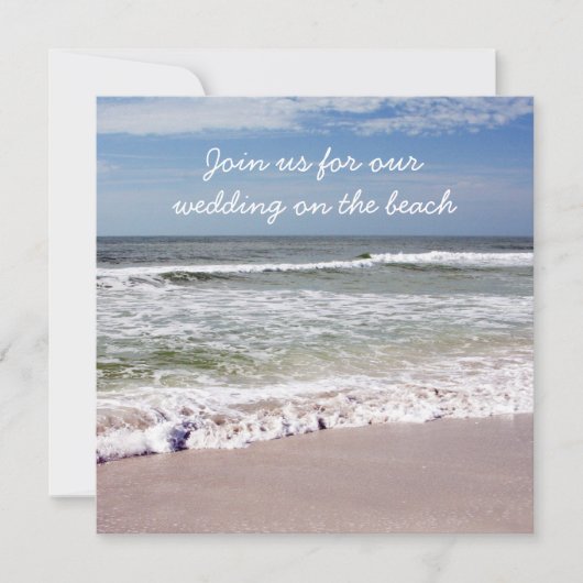 Invitation Accident de vagues sur la plage sablonneuse (Devant)