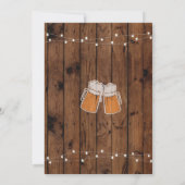 Invitation Acclamations à l'invitation en bois de bières de (Dos)