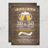 Invitation Acclamations communes adultes et bières (Devant / Derrière)