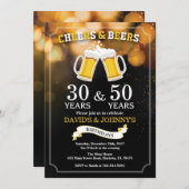 Invitation Acclamations communes adultes et bières (Devant / Derrière)