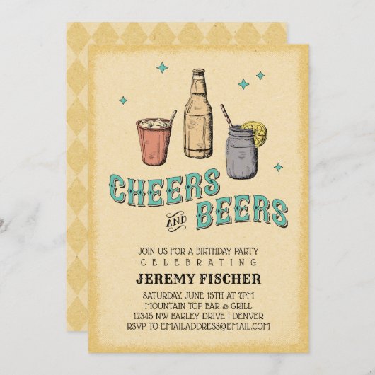 Invitation Acclamations et bières (Devant / Derrière)