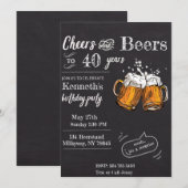 Invitation Acclamations et bières 60 40ème 50ème 30ème 21ème (Devant / Derrière)