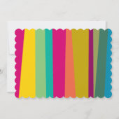 Invitation acclamations et motifs colorés (Dos)