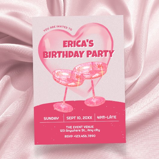 Invitation Acclamations grunge rose