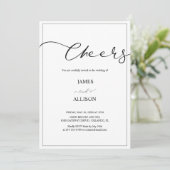 Invitation acclamer Elegant Minimalist Simple Mariage (Debout devant)