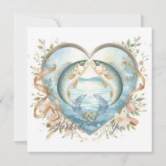 Invitation Accompagné sur vous les amateurs de pêche Mariage  (Devant)