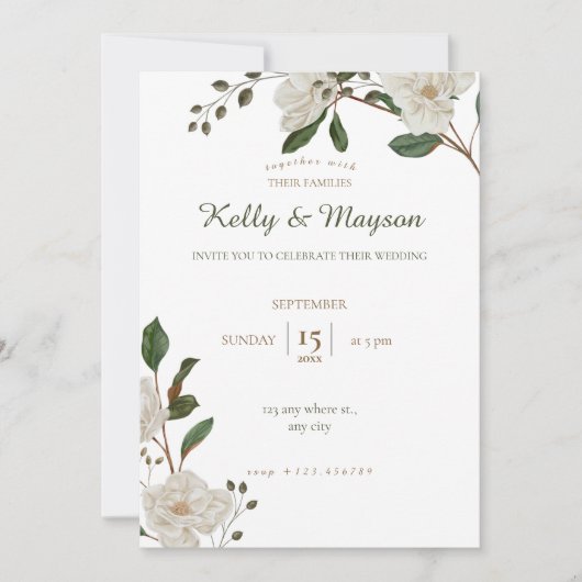 Invitation Accord de couleurs pastel mariage (Devant)