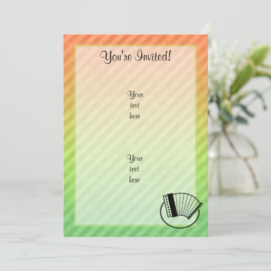 Invitation Accordéon (Debout devant)