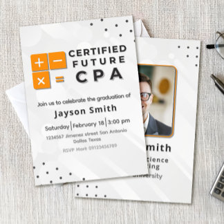 Invitation Accounting Graduation with Photo
